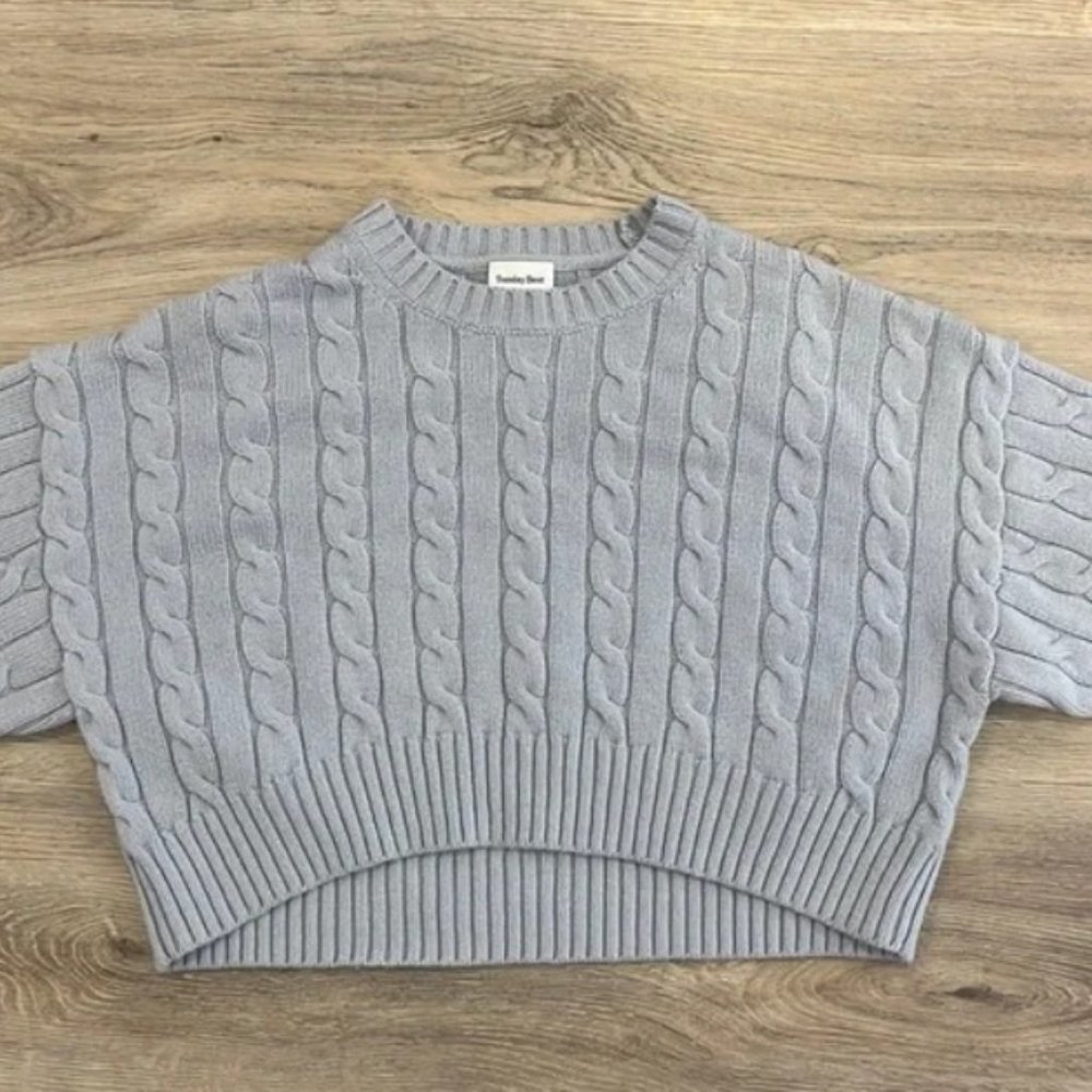 aritzia cropped peggy sweater